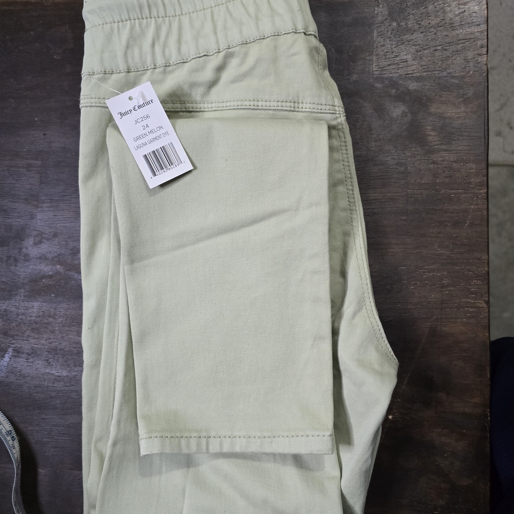 Size‎ 24! NWT Juicy Couture Women's Green Melon Pull-On Pants - Picture 7 of 8